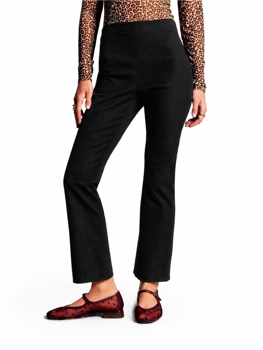 Sézane Black Tailored Straight Leg Pants Size 38 (US 6) Side Zip Chic Parisian